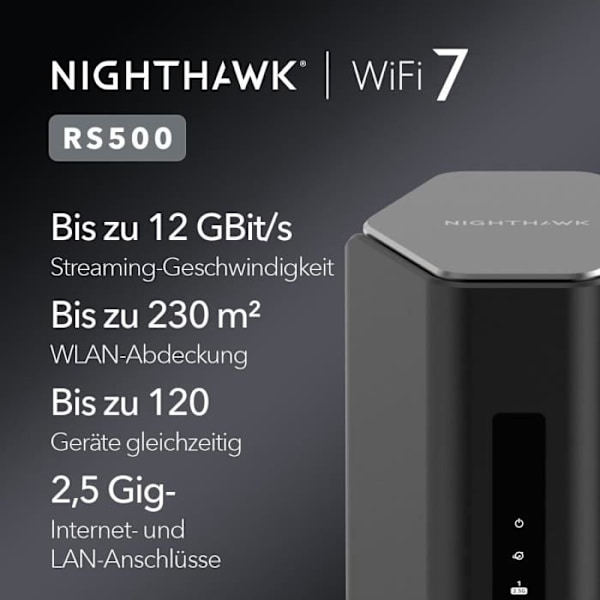 Högpresterande router med otrolig Wi-Fi 7-hastighet, kraftfull processor och avancerad anslutning.
