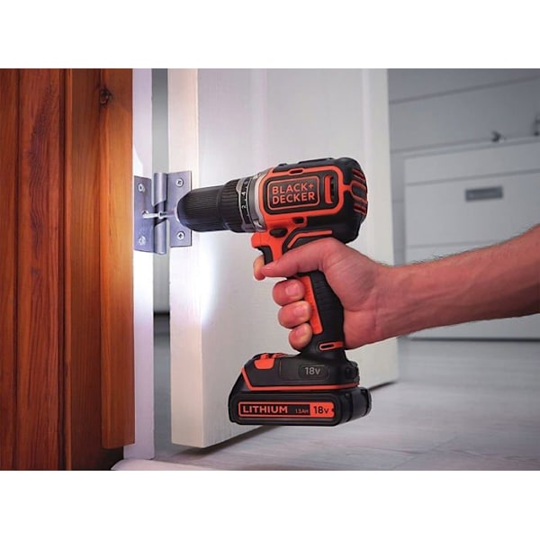 Sladdlös borrskruvmejsel - BLACK+DECKER - BL186KB-QW - 2 hastigheter - 13 mm - 52 N m - 2 18 V batterier