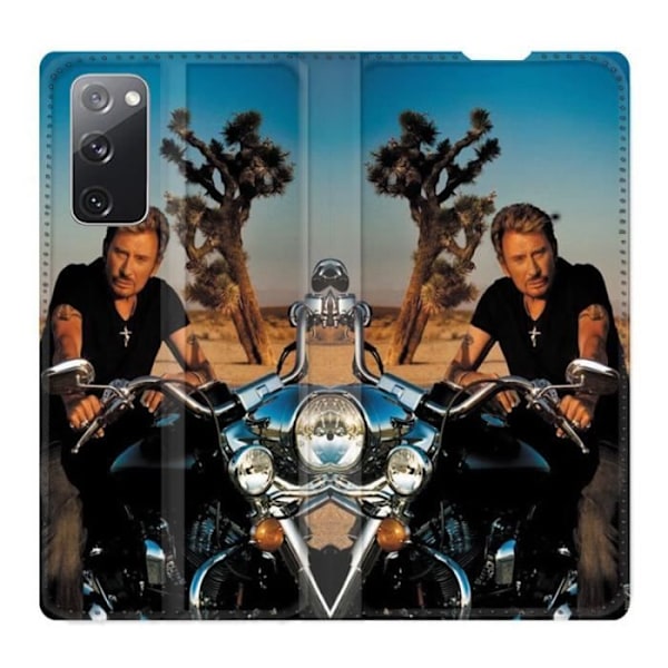 Plånbok Läderfodral För Samsung Galaxy S20 FE / S20FE Johnny Hallyday Moto en storlek