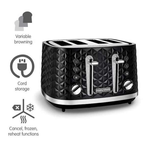 Brödrost - Morphy Richards - M248131EE - Plast - Svart - 2 skivor Svart