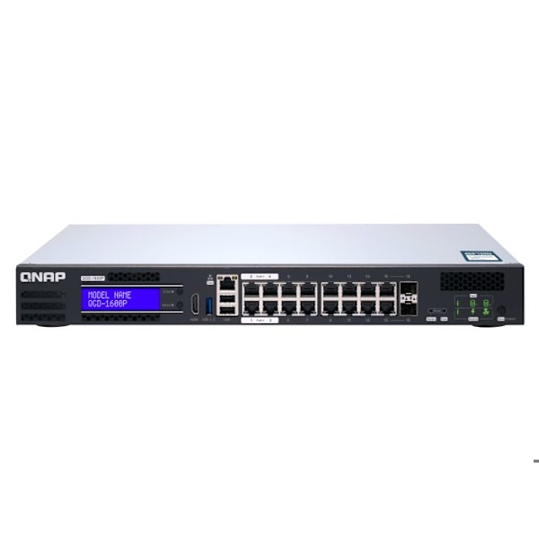 QNAP QGD-1600P-8G - Smart switch - 16 portar - Gigabit Ethernet - PoE++ (370 W)