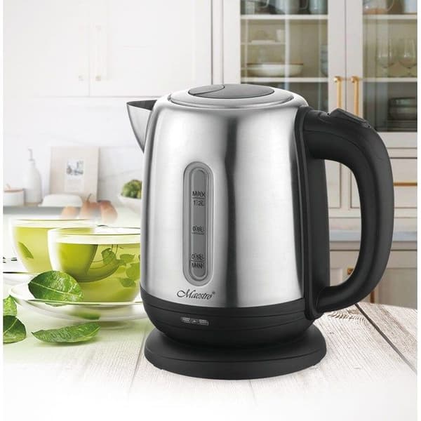 Elkettle - MAESTRO - MR-027 - 1,2 L - Rostfritt stål - 360° bas