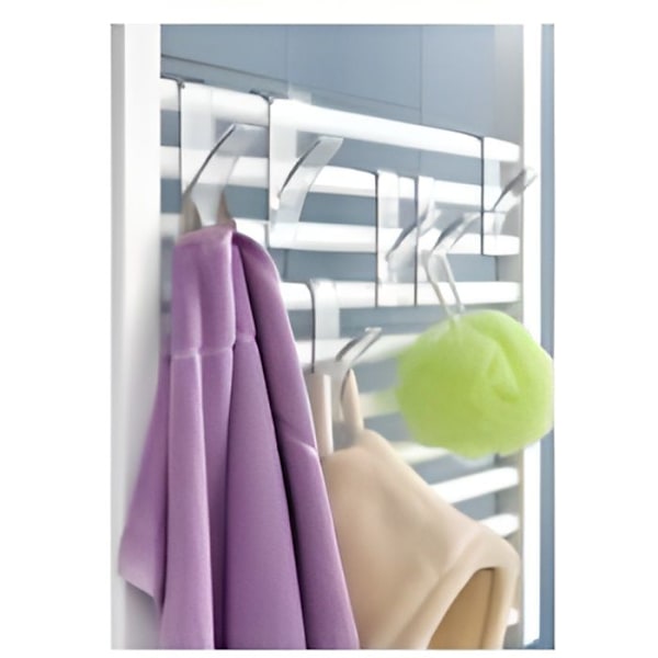 WENKO Handdukstork kylarkrok, Set med 6 kylarkrokar, plast, 2,5x10,5x7 cm, transparent Transparent