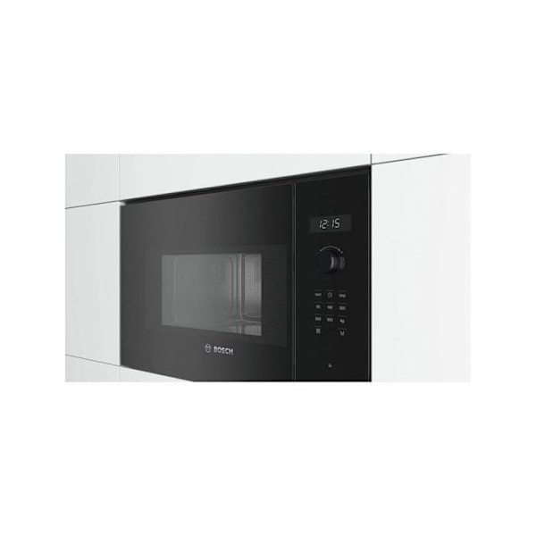 Bosch-serien | 6 BFL524MB0 Inbyggd enkelfunktions mikrovågsugn 20 liter 800 Watt vulkansvart