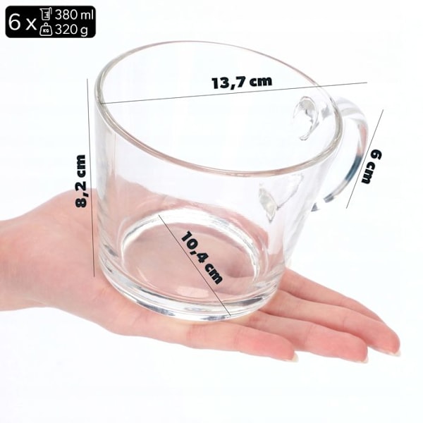 KADAX glas för drycker, tejuice, 6 stycken, 380 ml