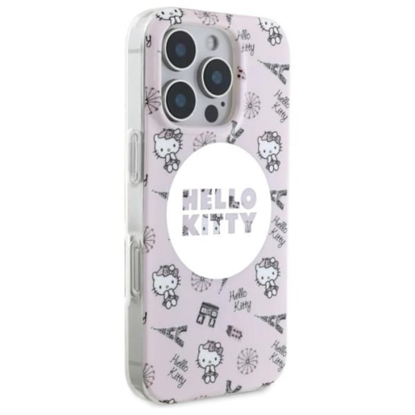 Coque MagSafe Hello Kitty IML All Over Paris för iPhone 16 Pro (rosa) rosa