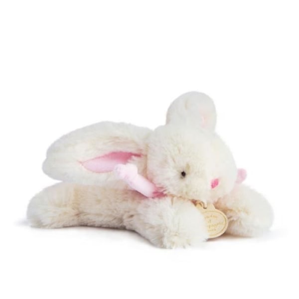 Candy Rabbit Plyschleksak - Doudou et Compagnie - Rosa 16cm - Mjuk och mjuk Vit, pastellrosa