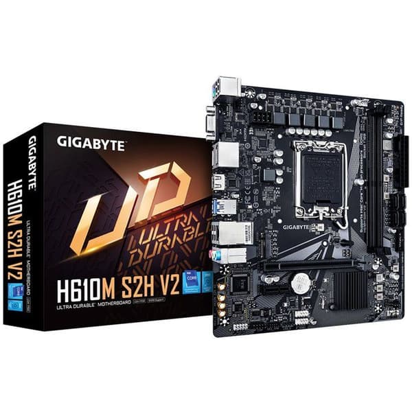 Moderkort - GIGABYTE - H610M S2H V2 DDR5 - Format Micro-ATX - Chipset Intel H610 - DDR5