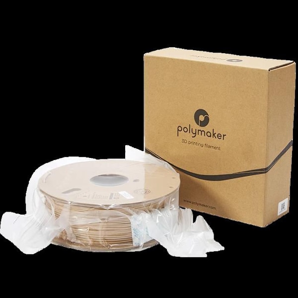 Polymaker 70909 PolyTerra Filament PLA låg plasthalt, vattenlöslig 1,75 mm 1000 g Hasselbrun 1 st.