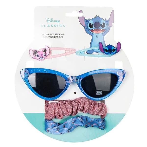 Solglasögon + skönhetsset för barn Cerda Disney Stitch mångfärgad