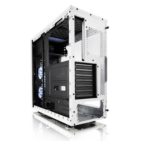 FRACTAL DESIGN PC CASE Focus G - Medium Tower - Vit - Härdat glas - ATX-format (FD-CA-FOCUS-WT-W)