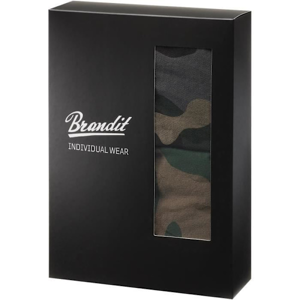 Boxers - BRANDIT - Skogs/dark camouflaged - 95% Bomull - 5% Elastan - 2-pack Skogskamouflage/Mörkt kamouflage jag