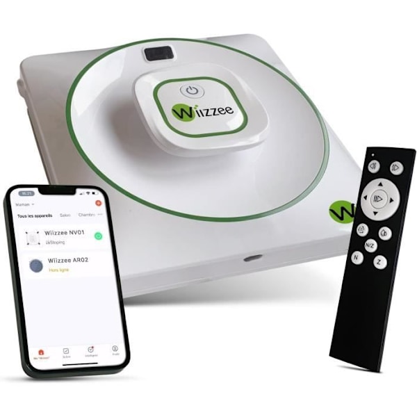Robotfönsterputsare - Wiizzee - NV01 - 3 rengöringslägen - 70 ml tank - Trådlös