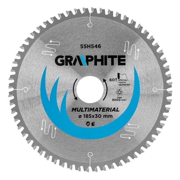 Cirkelsågblad - Widia - 185 x 30 mm - 60 tänder - Universell - Hög precision
