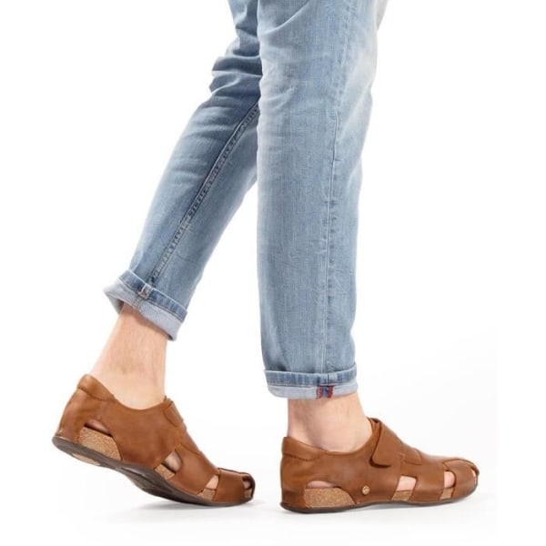 Panama Jack Fletcher Basics Sandal för män - Vitt läder - Scratch Läder 40