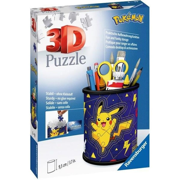 Ravensburger Pokémon 3D Puzzle pennkruka - 54 bitar - Limfri - från 6 år och uppåt Flerfärgad