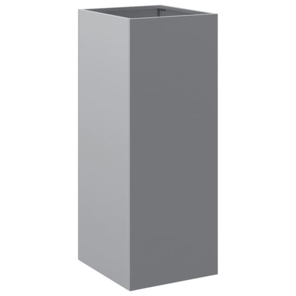 Jardinière - VIDAXL - 32x27,5x75 cm - Galvaniserad stål - Silverfärgad -rektangulär silver-