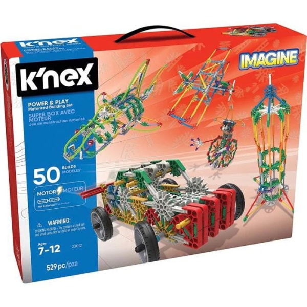 Motoriserat byggspel Knex Imagine: Superlåda med enkelvingad motor Enfärgad