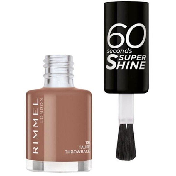 Nagellack - RIMMEL - 60 sekunder Super Shine - Taupe Throwback Color - Snabbtorkande Taupe Throwback