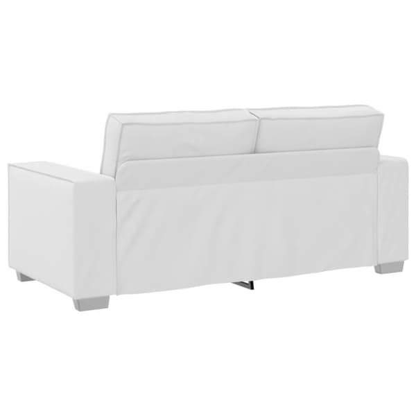 Vit 140 cm sofa loveseat i konstläder