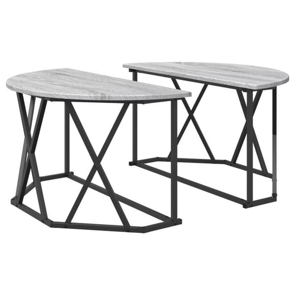 Soffbord - Grå Sonoma - 80x80x42 cm - Återvunnet trä - Modern stil Grå