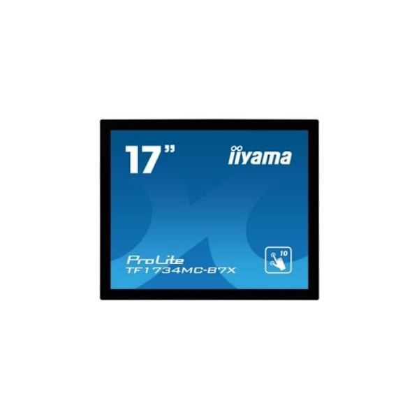 SCREEN IIYAMA 17" Open Frame Touch Black PCAP 10pts1000:1 1280x1024 USB VGA HDMI Display Port 350cd/m² 5ms Country/Portrait TF1734MC-B7