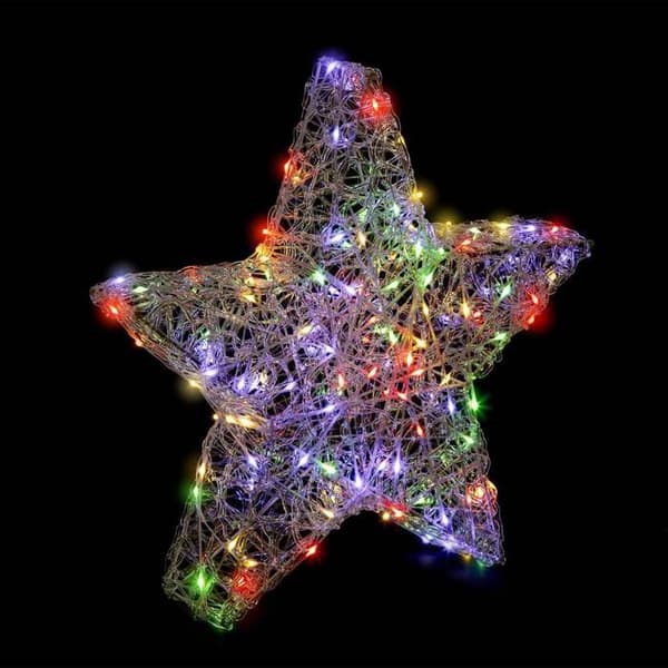 Multifärgad utomhusljusstjärna H50cm 150 LED + transformator Feeric lights & jul Transparent