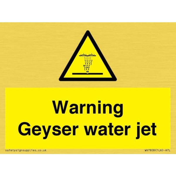 Vikingaskyltar - WV7808-A7L-GV - Geyser Water Jet Warning Sign - 100 x 75 mm - A7L