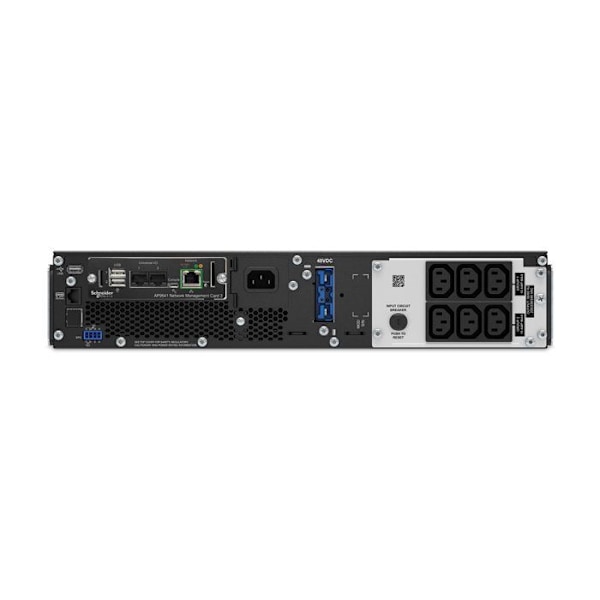 UPS - APC - SMART-UPS SRT 1000VA RM - Dubbelkonvertering - 1000 VA - Svart Svart