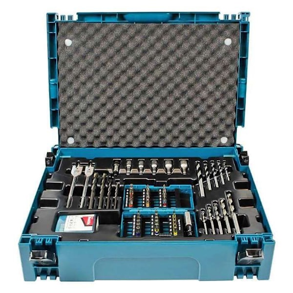 Borr- och skruvset - MAKITA - B-49638 - 69 stycken - Makpac box - Blå färg