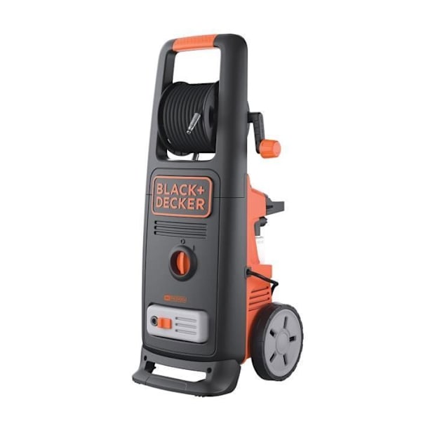 Black - Decker Black + Decker BXPW2000PE högtryckstvätt med Deluxe uteplatsrengöring och fast borste (2000 W, 140 bar, 440 l/h) Svart