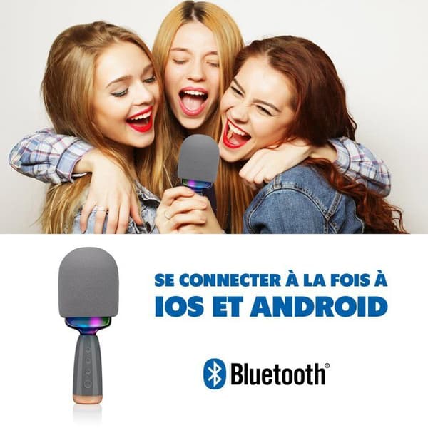 Trådlös RGB Karaoke, 5h Grå