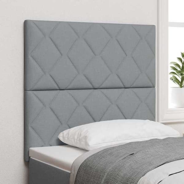 vidaXL Sänggavel Ljusgrå 100 cm tyg 3337899