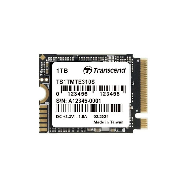 SSD M.2 NVMe - TRANSCEND - TS1TMTE310S - 1 To - PCIe Gen4×4 - Läsning 5000 Mo/s