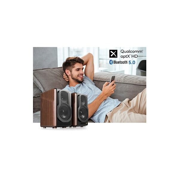 Förstärkta bokhyllhögtalare - Edifier - S2000MKIII - Bluetooth 5.0 - Tri-förstärkta - Svart