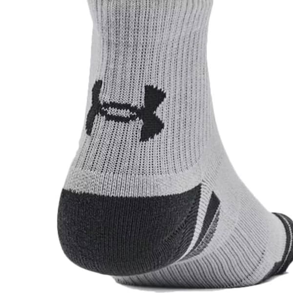 Under Armour UA Performance Tech 3pk Qtr strumpor VIT/GRÅ/ SVART M