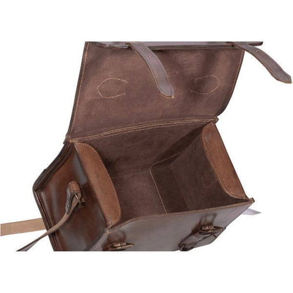 Läderväska - Miltec - Rigid Musette - Brun - 31 x 22 x 18 cm - Justerbar axelrem kastanj