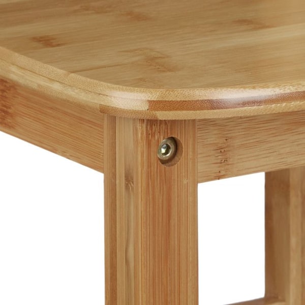 Relaxdays barnstol i bambu, RUSTICO, H x B x D: 50 x 28,5 x 28 cm, natur Naturlig