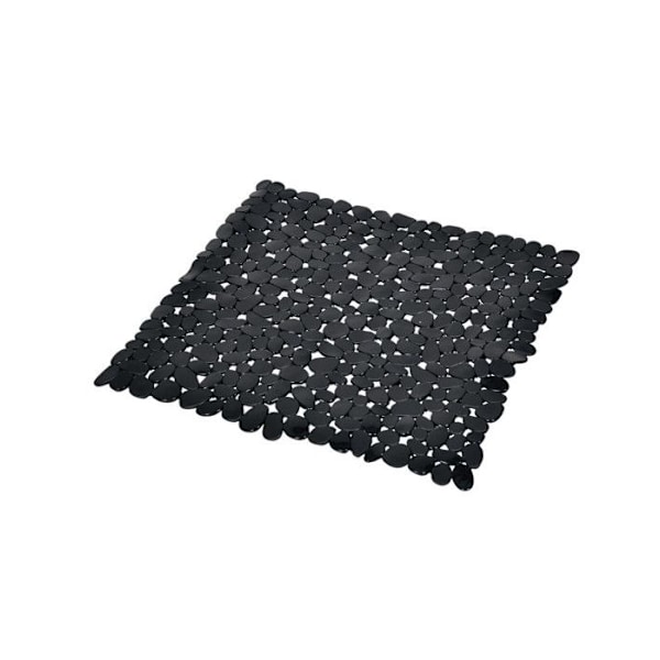 Duschmatta - Non-slip - Stenar - Svart - 53 cm x 53 cm - PVC Svart