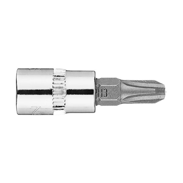 PH3 skruvmejselbits med 1/4" hylsa, kort, 37 mm