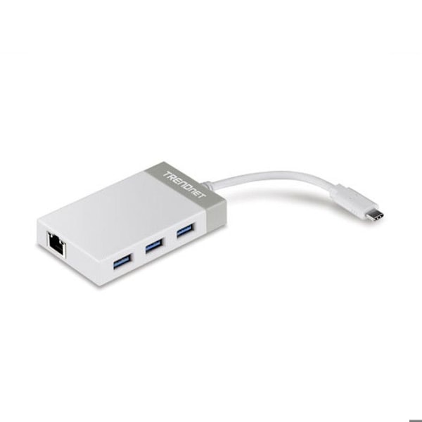 Hub USB/Ethernet - TRENDnet - TUC-ETGH3 - USB Typ C - 3 portar USB 3.0 - 1 port RJ-45