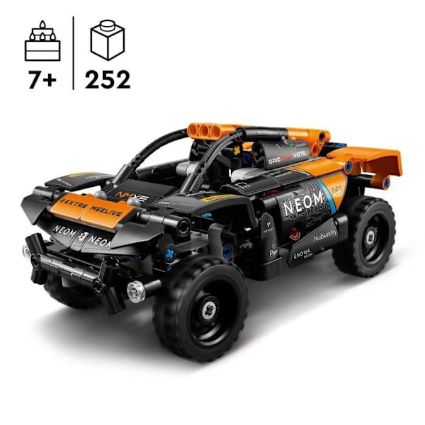 LEGO® 42166 Technic NEOM McLaren Extreme E racerbil, byggbar tillbakadragbar billeksak för barn Flerfärgad