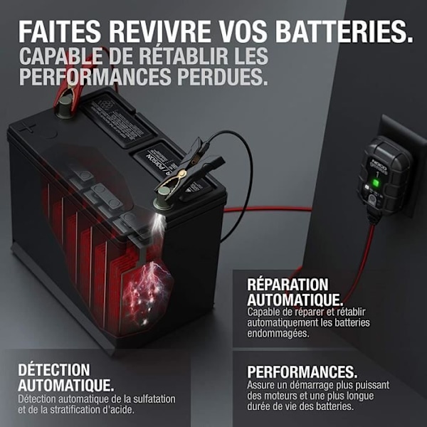 Noco - Genius Batteriladdare 1EU 1A Svart