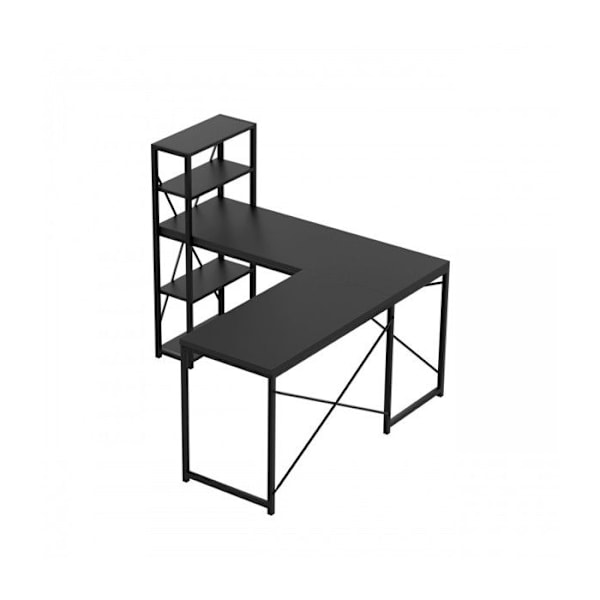 Hörnkontor - MARK ADLER - Ledare 5.9 - Svart - Kompakt design - Inbyggd förvaring Svart