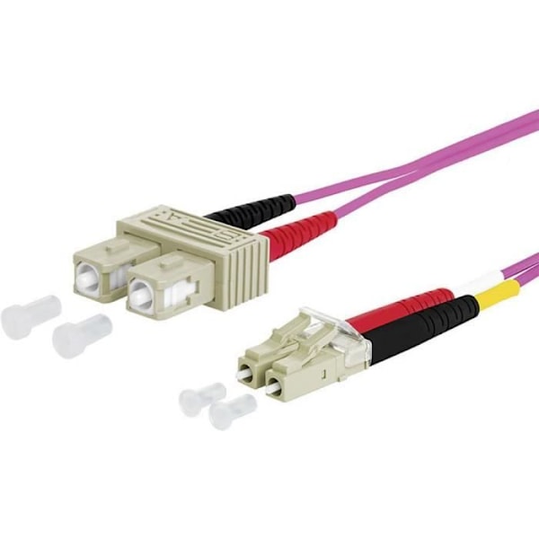 Metz Connect 151S1EOJO20E fiberoptisk patchkabel [2x SC hane - 2x LC hane] 50-125 µ Multimode OM4 2 m