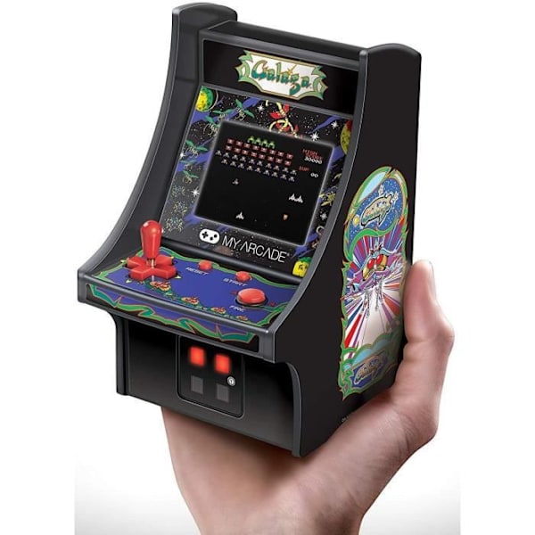 Borne d'Arcade Rétro Mini - Min Arcade - GALAGA - 5-tums skärm - Bärbar konsol - Svart