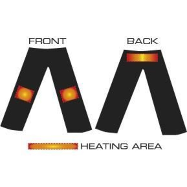 Värmebyxor - Alpenheat - Pantliner - Svart - 3 värmenivåer - Mjuk och slitstark tyg svart