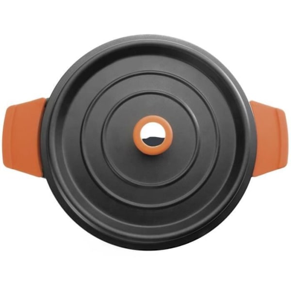 Fundicion rund gjutjärnsform - D: 24 cm - svart Svart