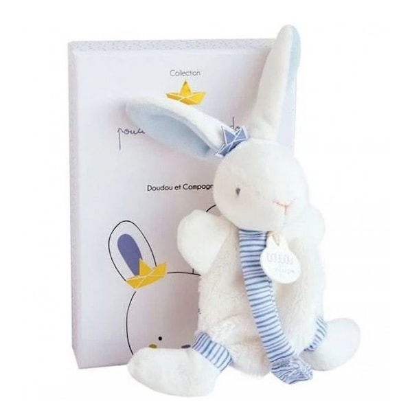 Täcke med nappklämma - DOUDOU ET COMPAGNIE - Sailor Rabbit - Blandat - Flerfärgad - Vit Flerfärgad