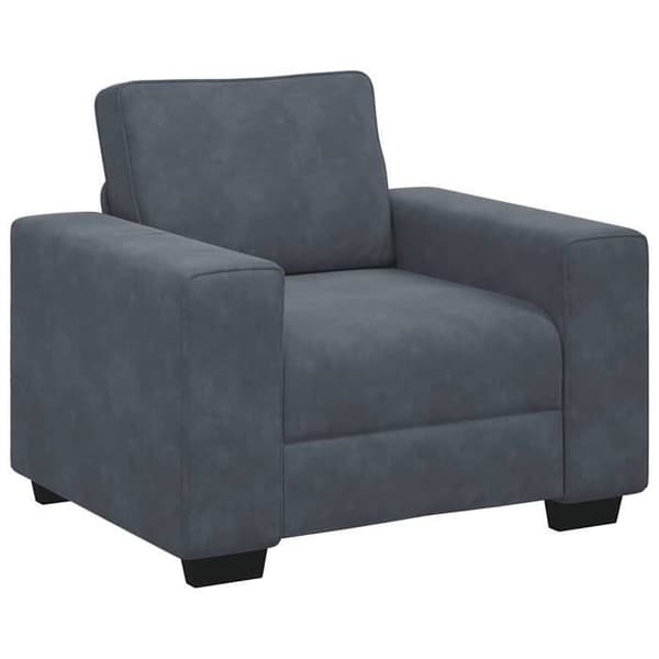 vidaXL Mörkgrå fåtölj 100x77x82 cm sammet 4105248